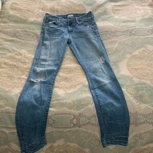 Mother skinny distressed jeans